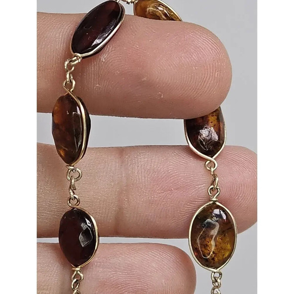 Vintage Handmade Delicate Large Amber Necklace [Variable Sizes] *Read Desc* - Picture 10 of 12